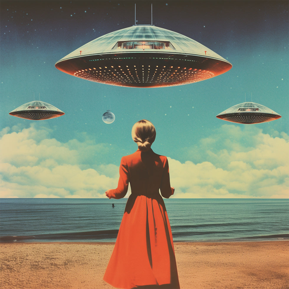UFO Skies Collage Art (NOVINKA)