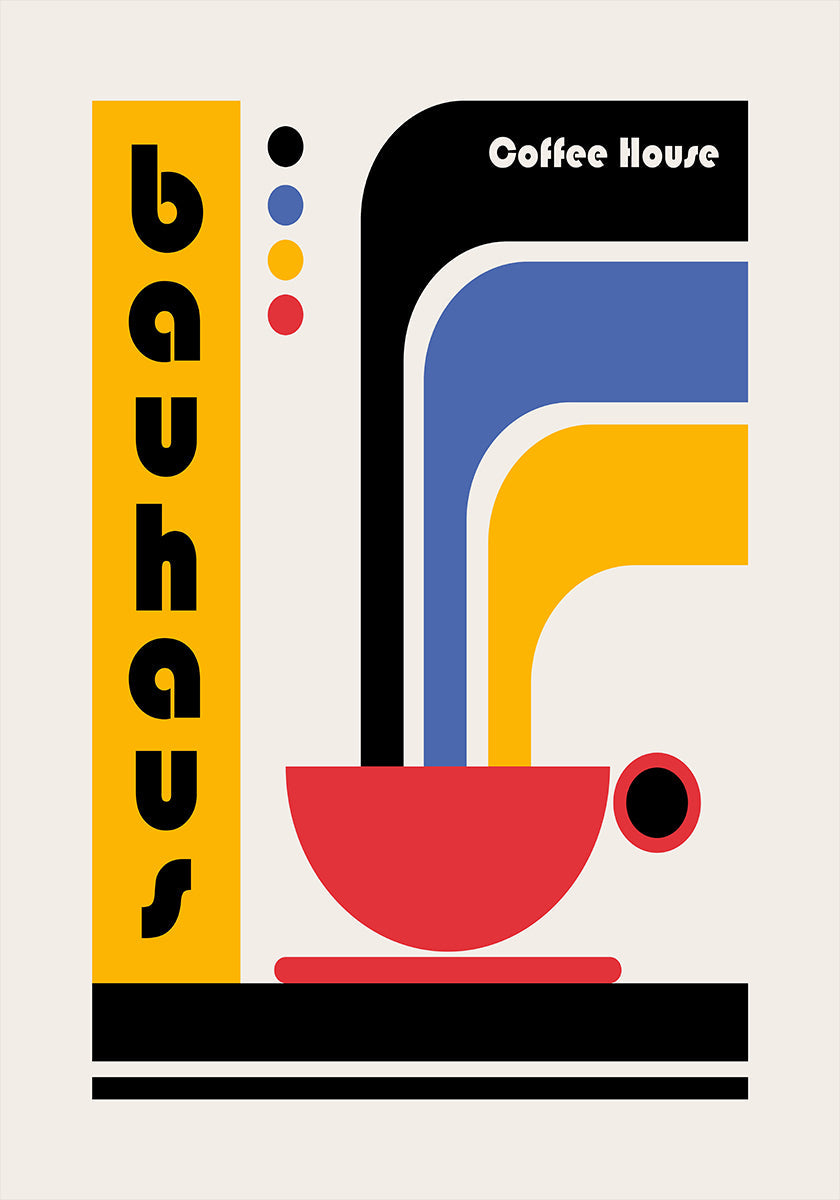 „Bauhaus“ kavos namų plakatas