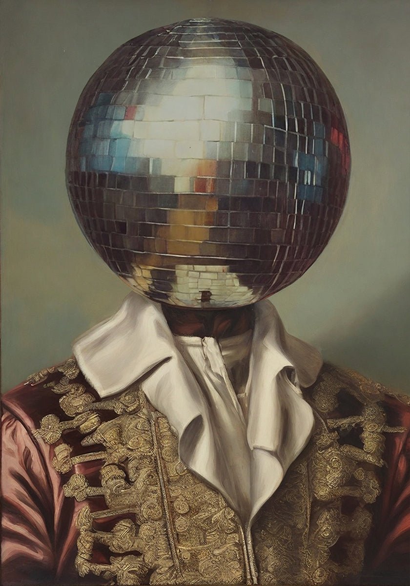 DiscoHead King / Altered Collage Art (NAUJAS)