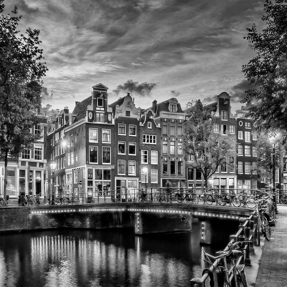 AMSTERDAM Idylický dojem zo Single - Monochrome Plagát