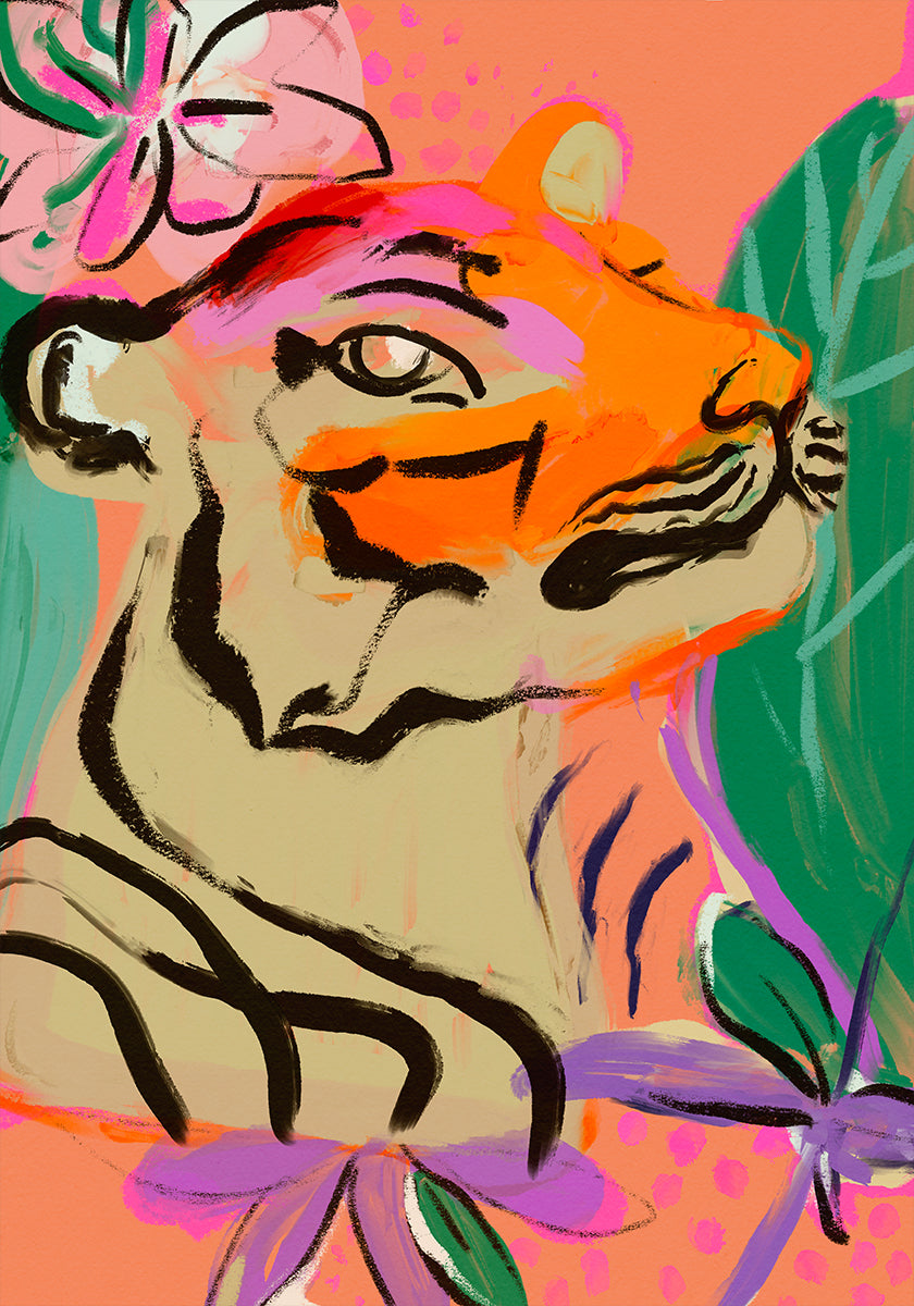Vibrant Tiger Bloom plakatas