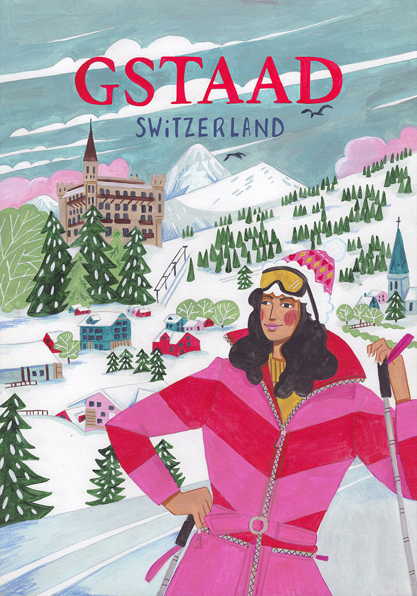 Rees Fra zu Gstaad, Schwäiz Poster