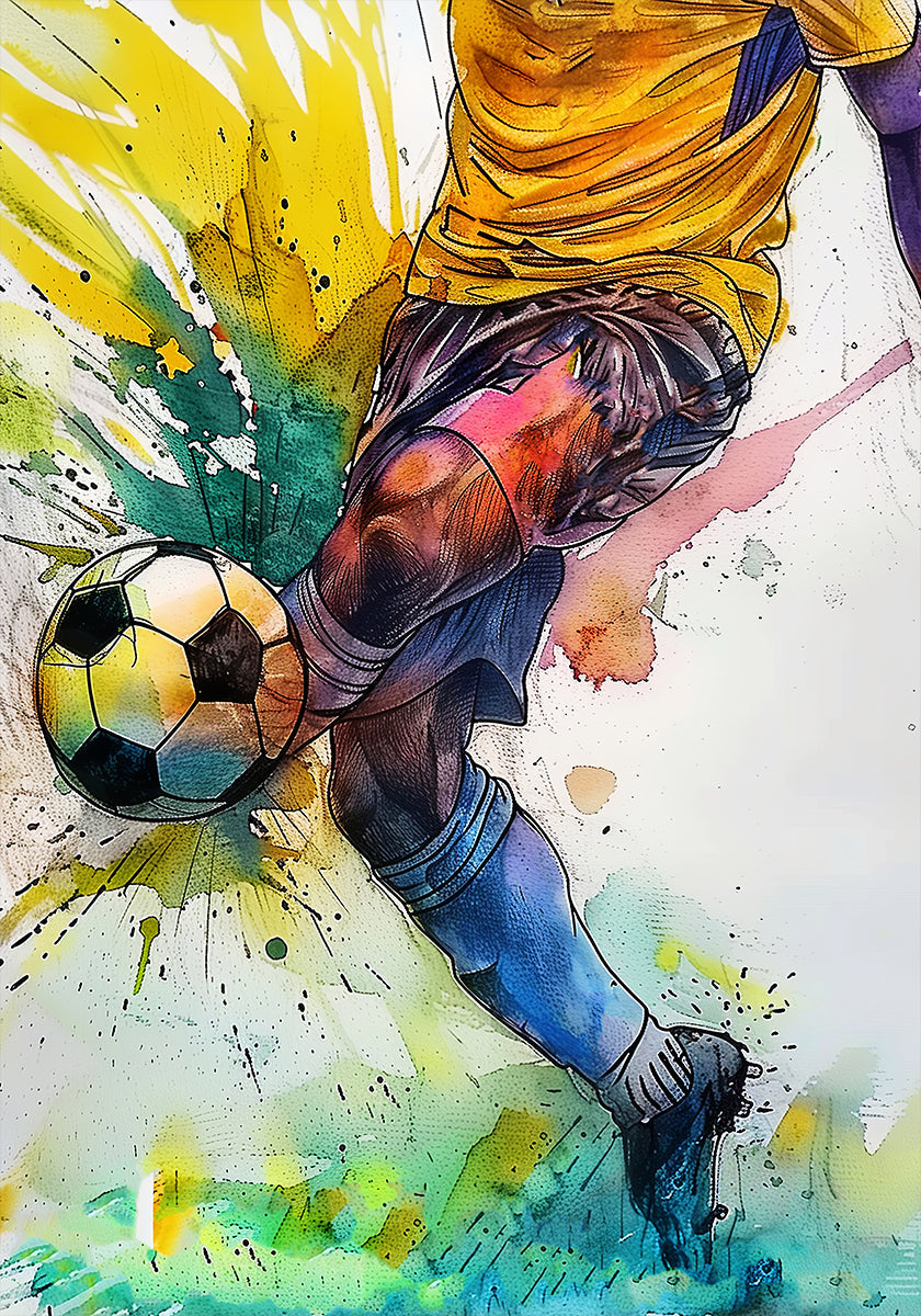 Sporta akvareļu futbolists (3)