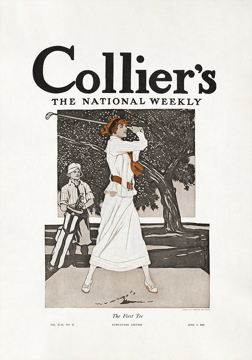 Collier's, National Weekly, The First Tee (1912) plakāts