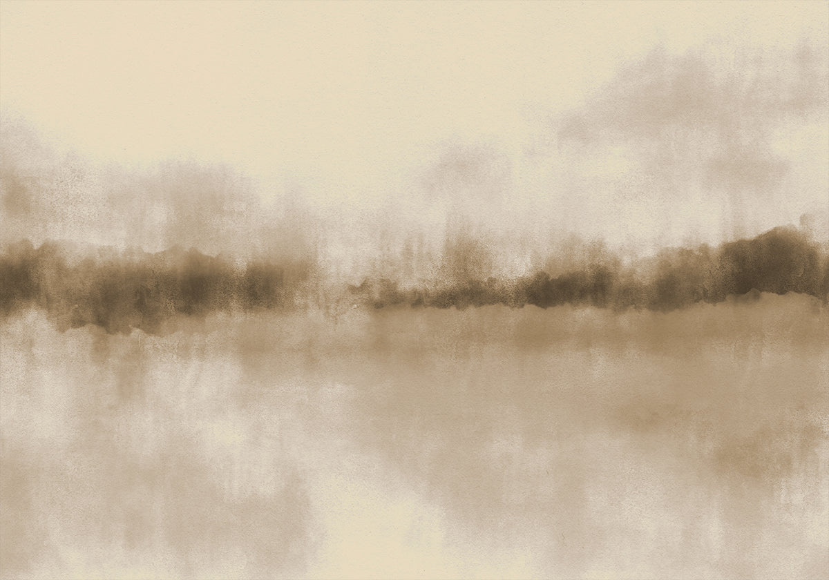 Absztrakt táj semleges barna poszter