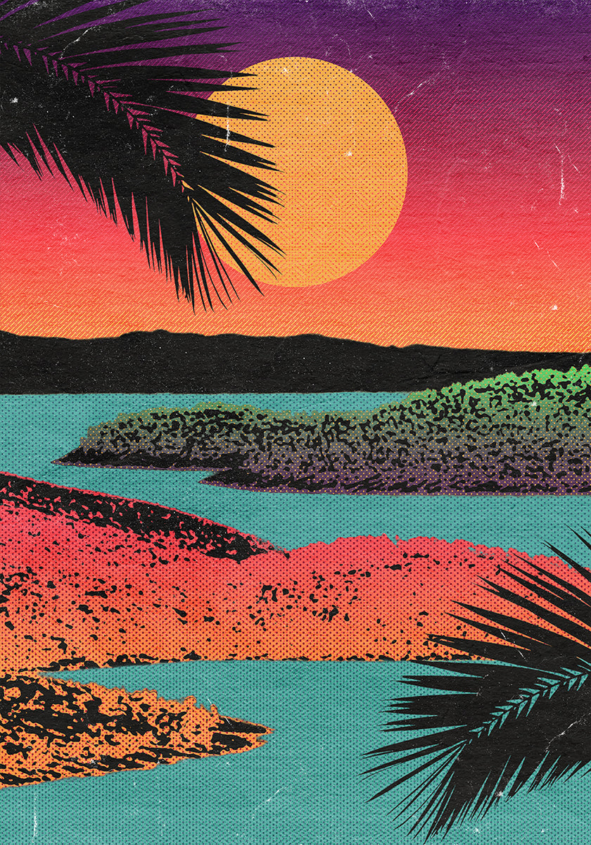 Retro Sonnenënnergang