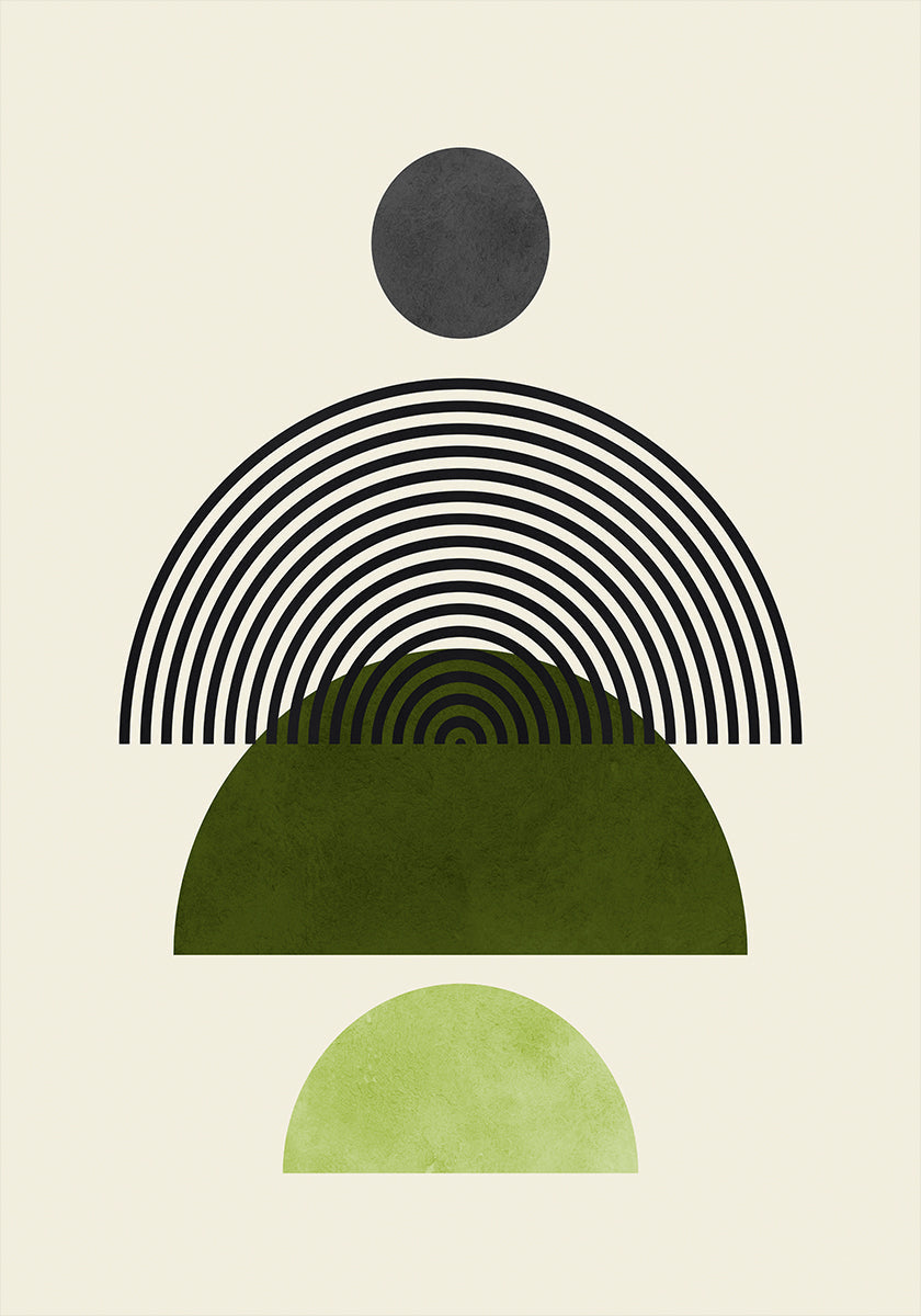 Linijos ir apskritimai 4 Plakatas