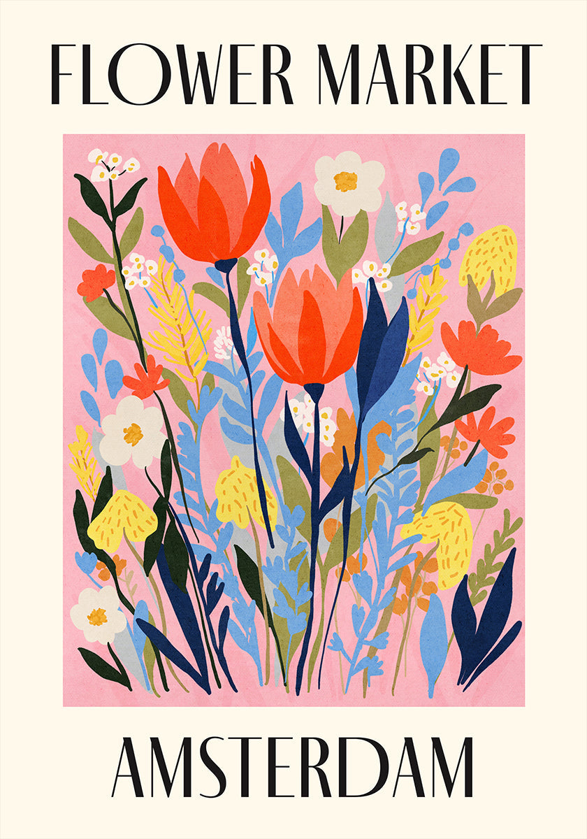 Flower Market Amsterdam Netherlands Poster