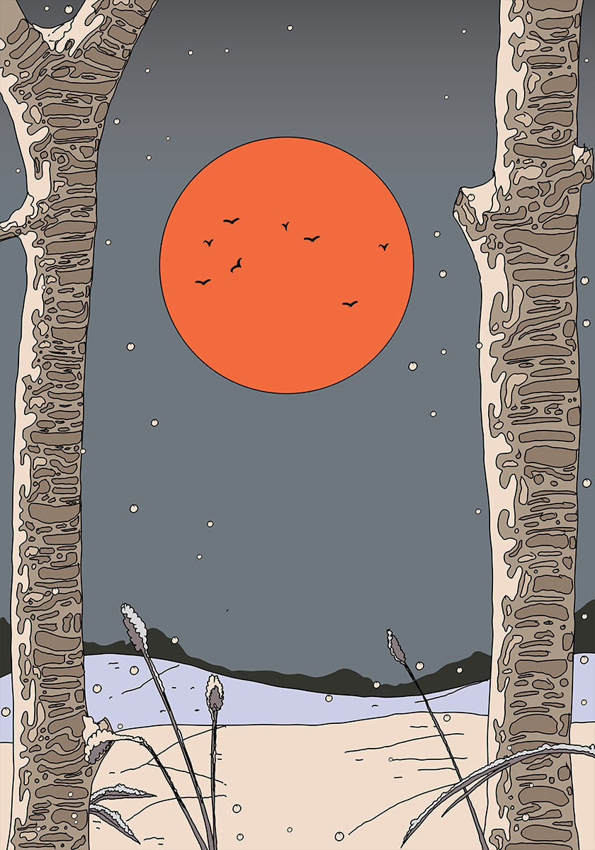 Talvemaastiku plakat