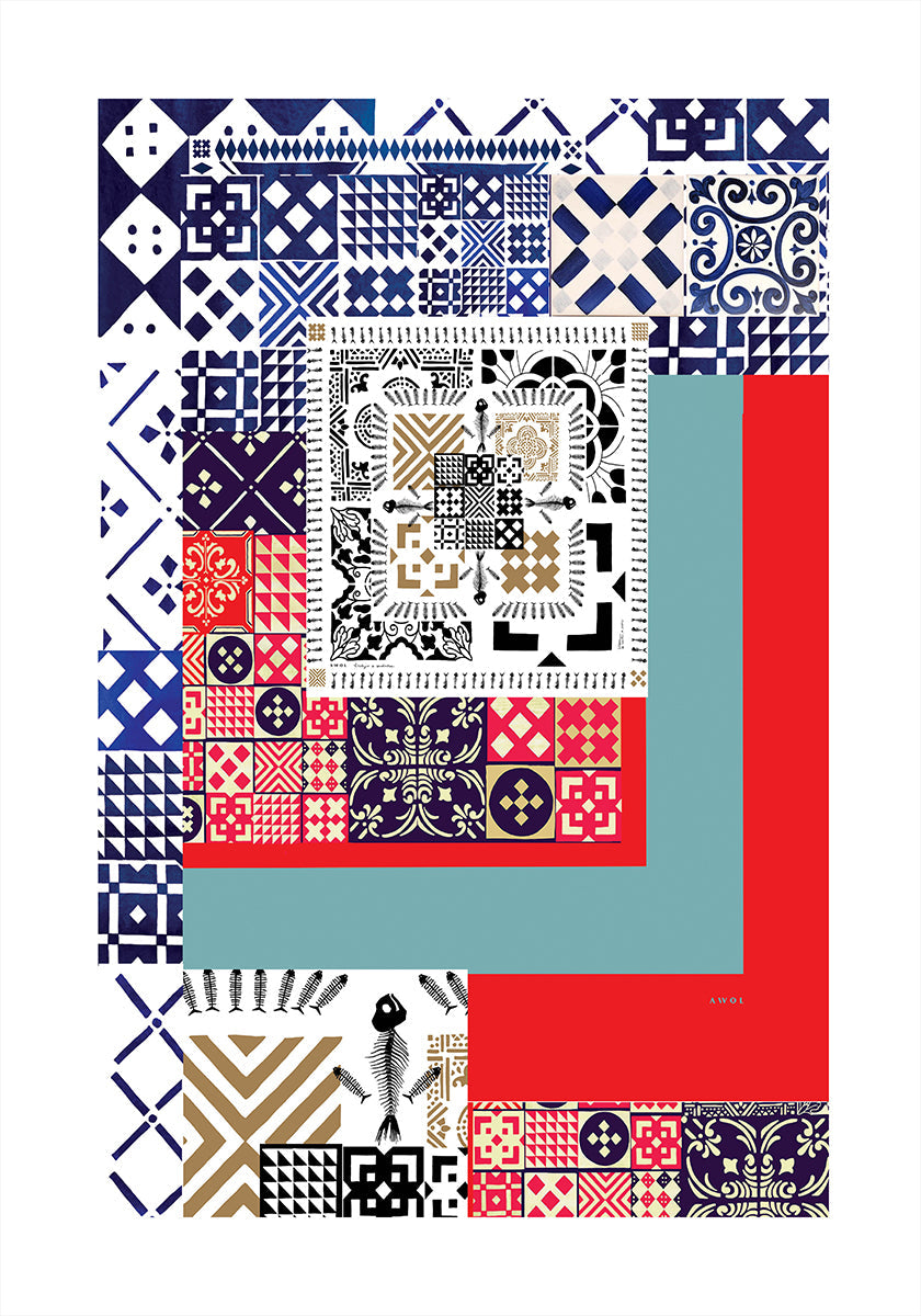 Portugese Abstract Pattern Plakat