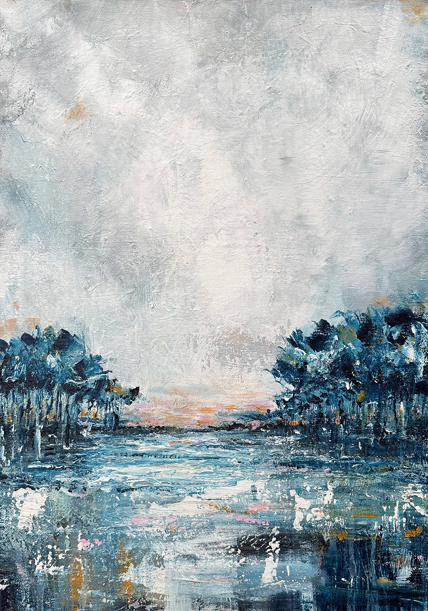 Poster albastru de iarnă