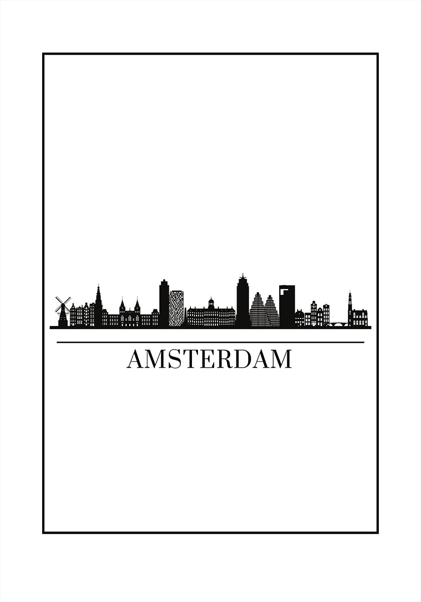 Poster Amsterdam Skyline
