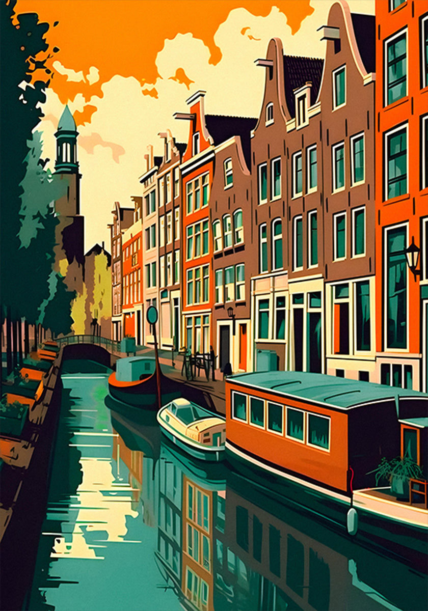 Poster Casa Canalului din Amsterdam
