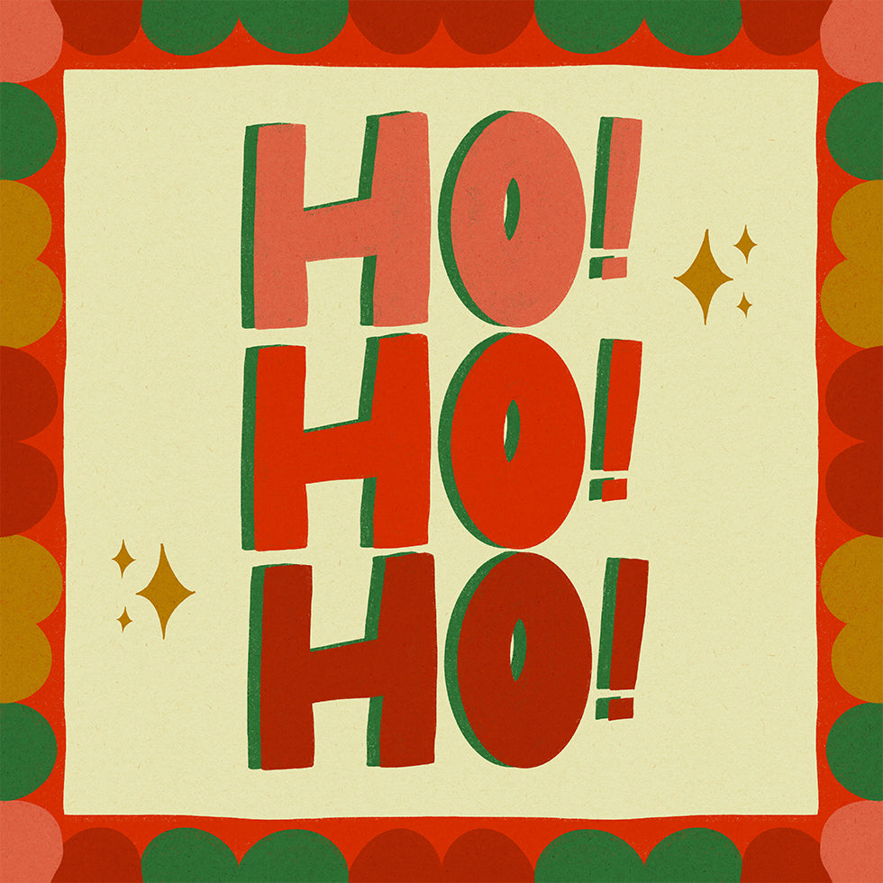Ho Ho Ho Chirstmas Festliche Illustration (NEU)