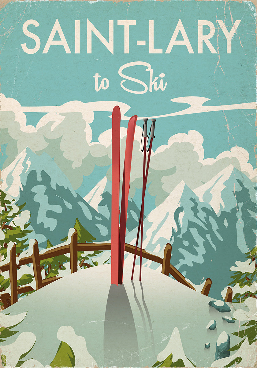 Saint Lary Ski Poster (NEW)