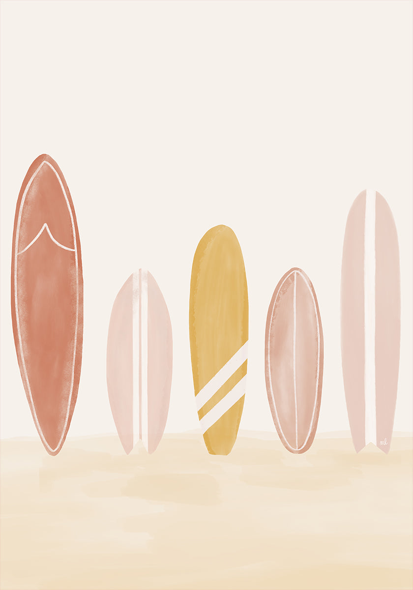 Boho Surfboards Plakat - Posterbox