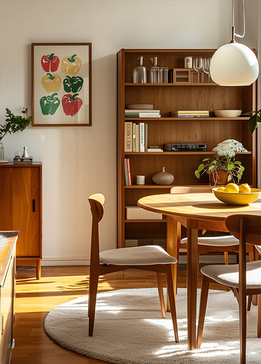 Colorful Bell Peppers Art Plakat - Posterbox