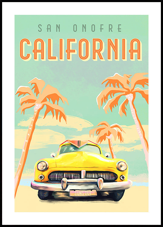 California Surf Poster (NEW) - Posterbox