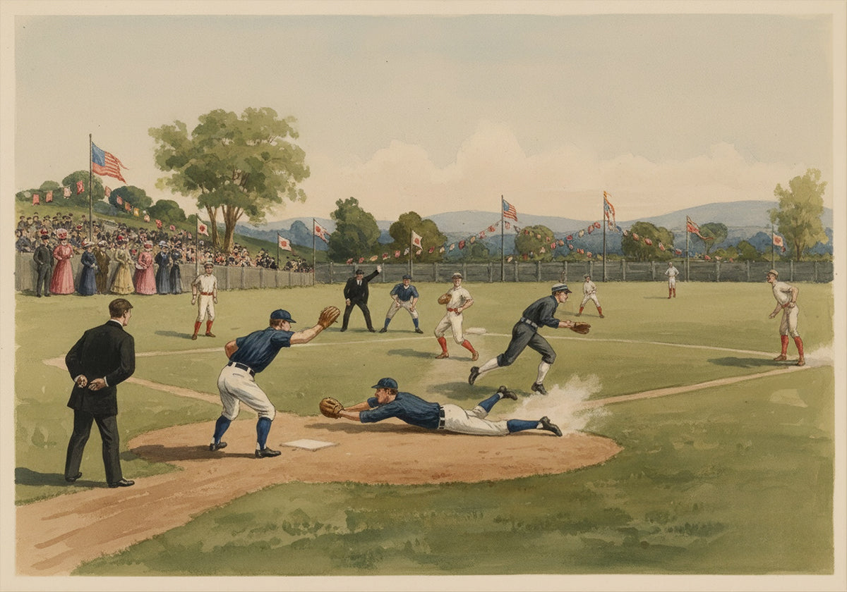 Vintage Baseball Game Poster - Posterbox
