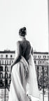 Women in White Dress in Window Plakat - Posterbox.no