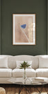 Blue Icarus Butterfly On Leaf Plakat - Posterbox.no