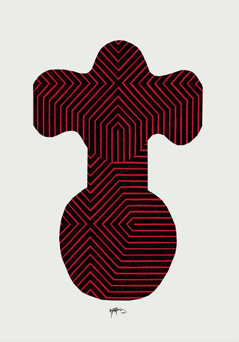 Celestial Garden II red version Plakat - Posterbox