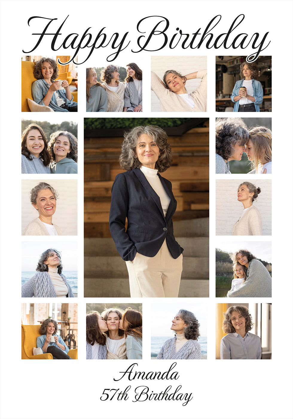 Birthday Photo Collage Personal Poster - Posterbox