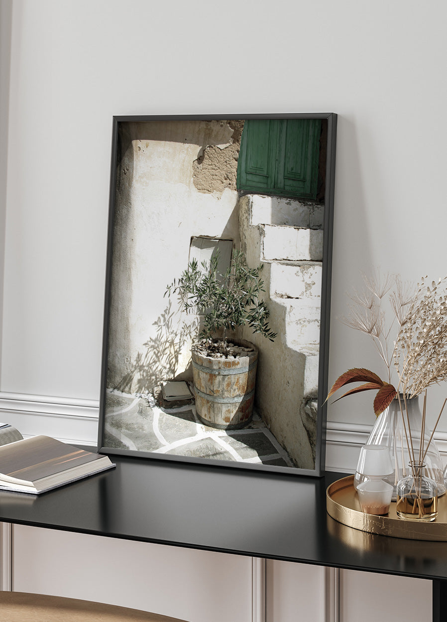 Charming Olive Tree in a Rustic Setting Plakat - Posterbox.dk