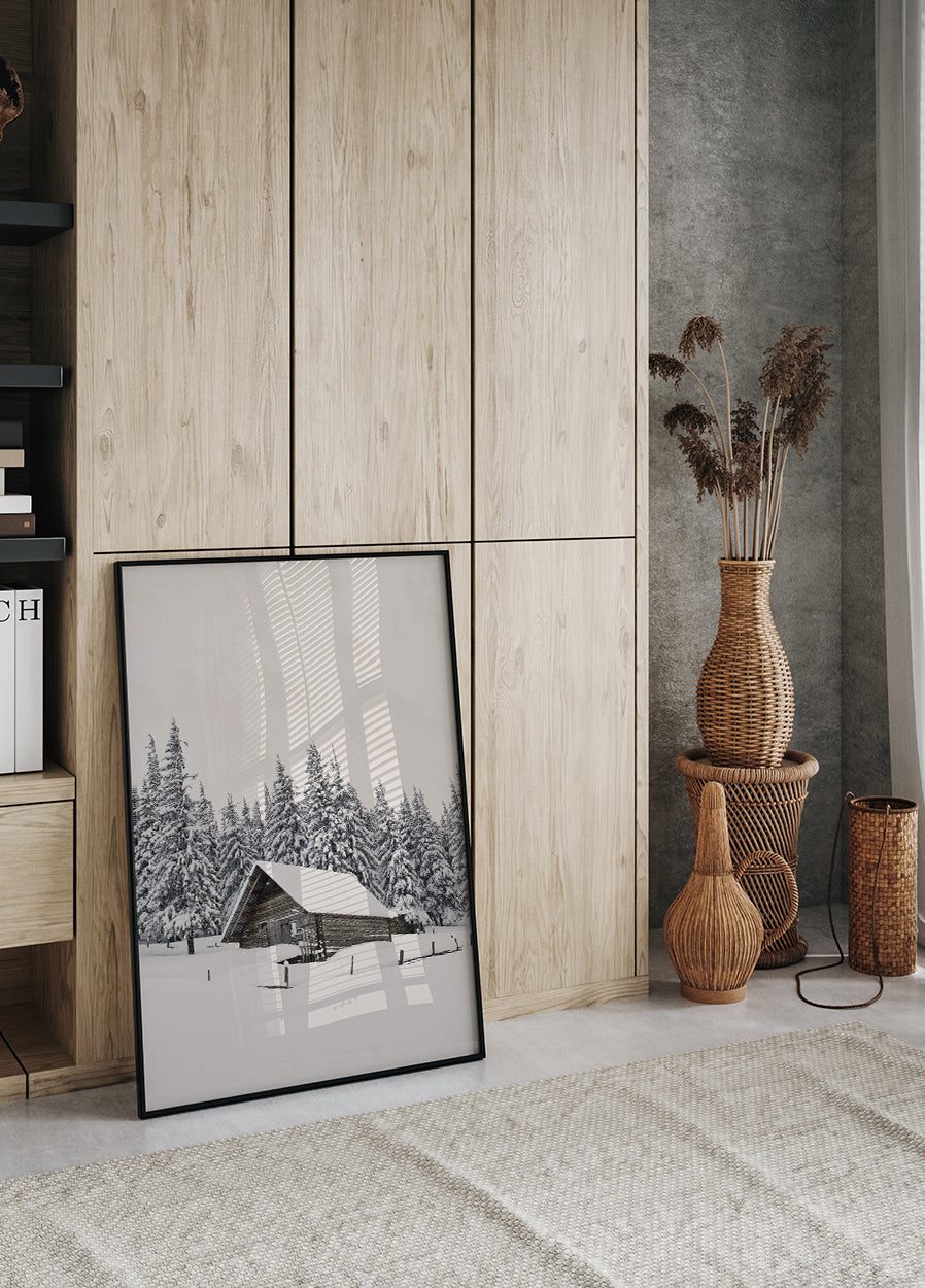 Cabin In Snow Plakat - Posterbox.dk