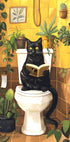 Cat on Toilet Plakat - Posterbox.dk