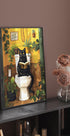 Cat on Toilet Plakat - Posterbox.dk