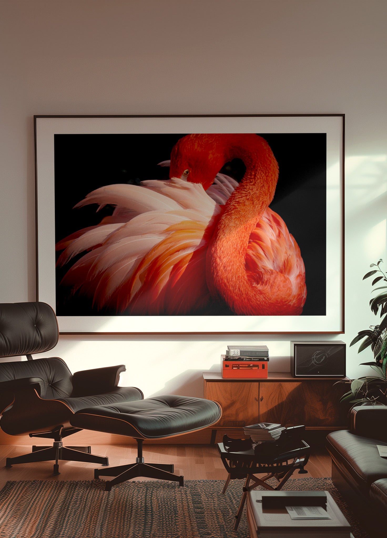 Elegantne roosa flamingo