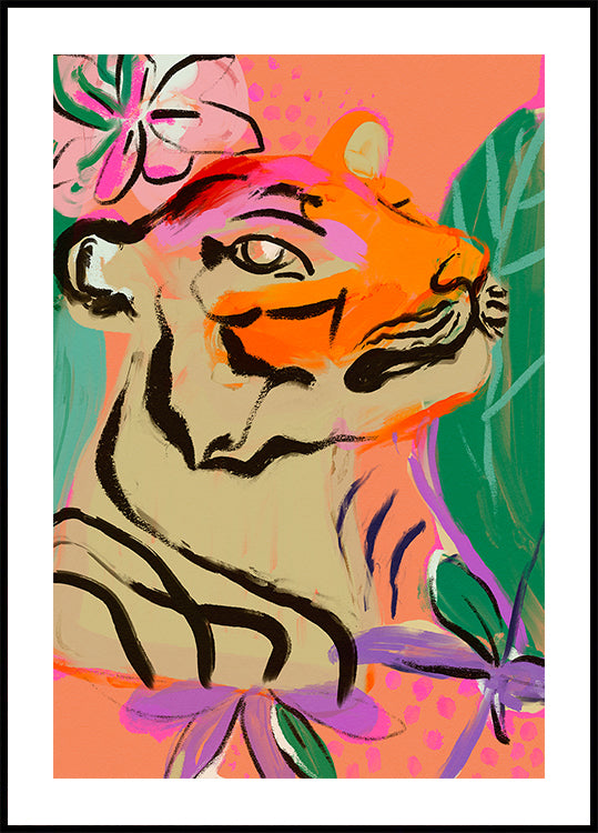 Vibrant Tiger Bloom plakatas