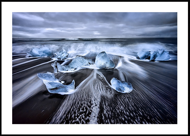 Zilo dimantu plakāts