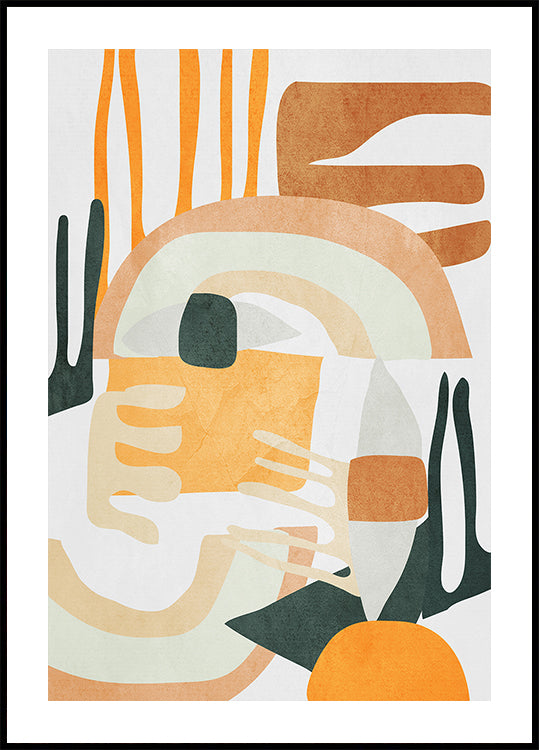 Geometrické tvary abstraktný plagát harmónie