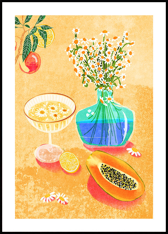 Plagát s vibráciami letného dňa