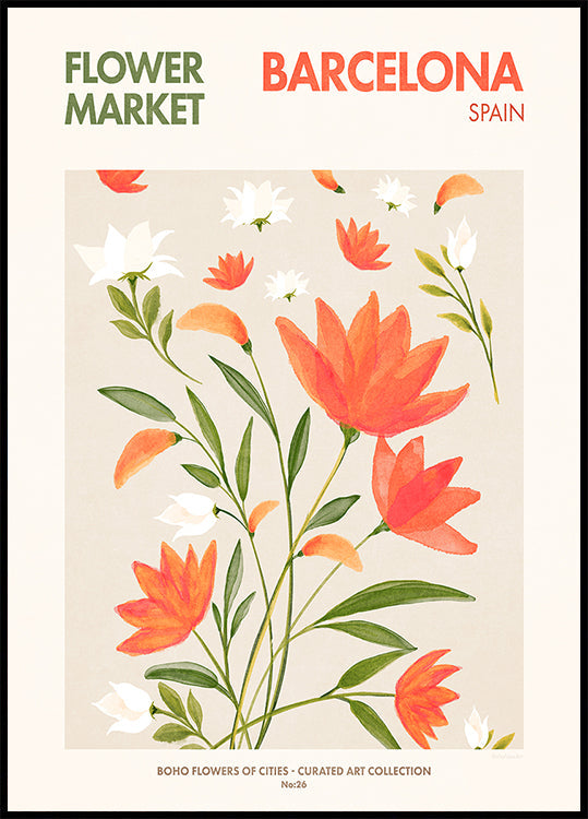 Barcelona Blooms Affiche