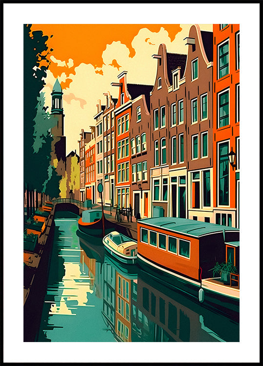 Poster Casa Canalului din Amsterdam
