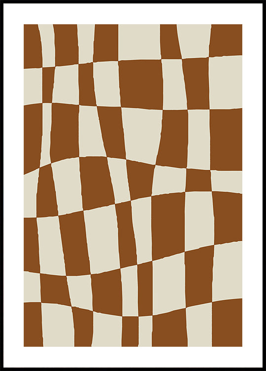 Minimalus šaškių lentos plakatas