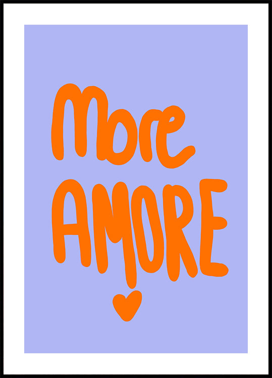 Bold Typography in Vibrant Orange Poster