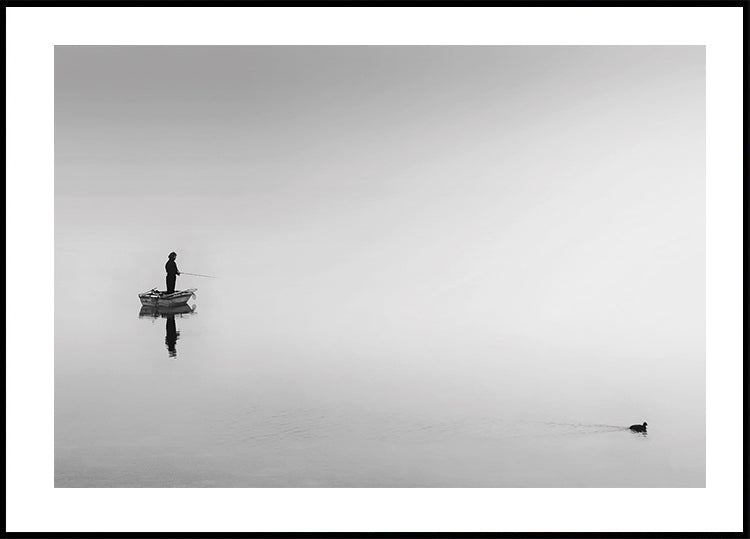 Fishing In The Mirror Lake Plakat - Posterbox.dk