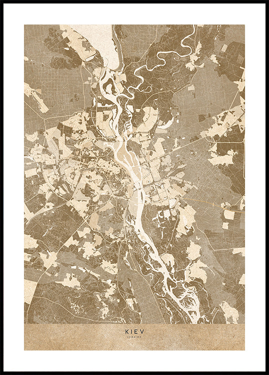 Sepia map of Kiev (pre-war) (NEW)