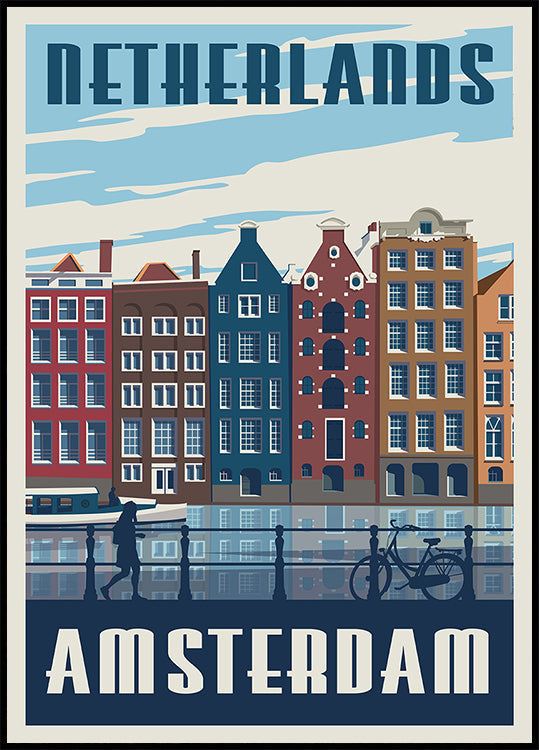 Poster cu imprimare de călătorie la Amsterdam