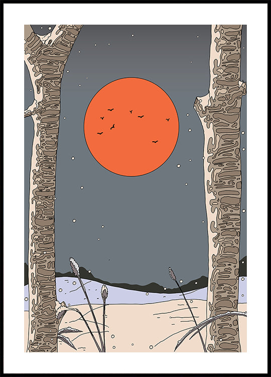 Talvemaastiku plakat