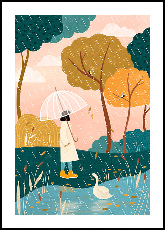 Rainy Day Stroll Poster