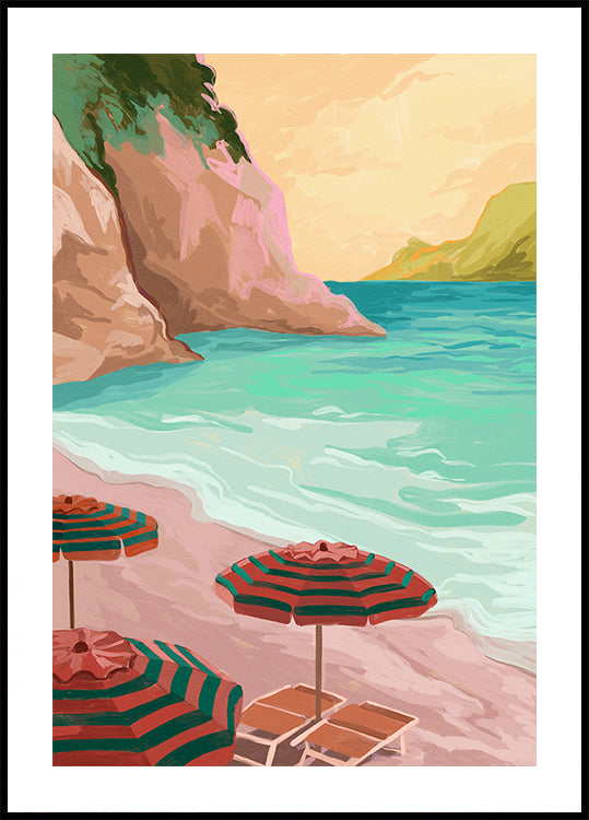 Tropický dovolenkový plagát