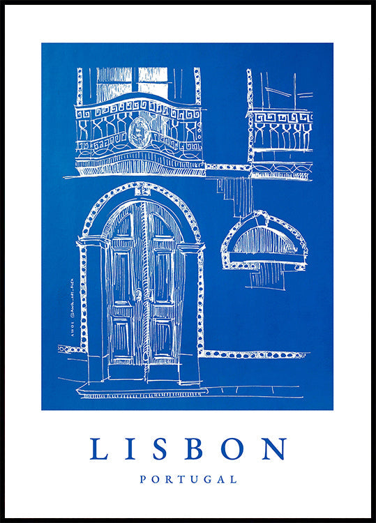 Lisbon Doorway Poster