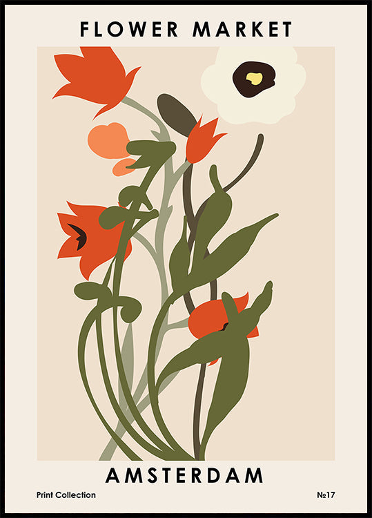 Virágpiac Amszterdam plakát