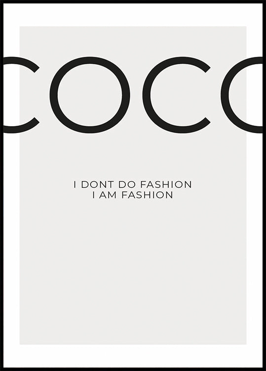 Coco's Fashion Statement Plakat - Posterbox.dk