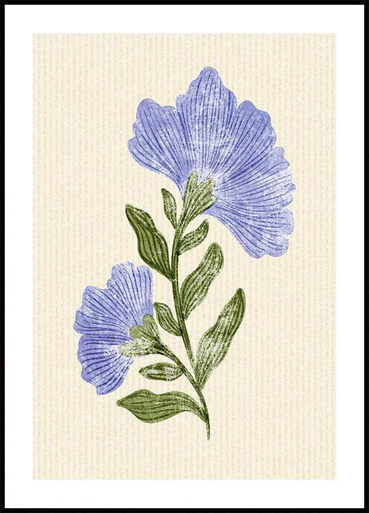 Vintage ziedu plakāts